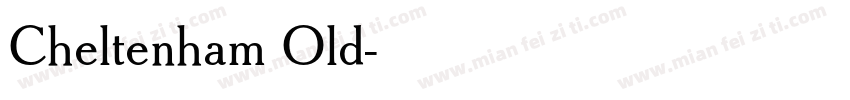 Cheltenham Old字体转换